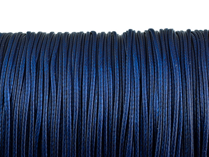 10 m Polyesterkordel gewachst in marineblau, 1 mm