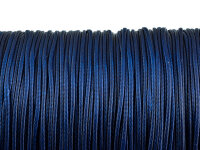 10 m Polyesterkordel gewachst in marineblau, 1 mm