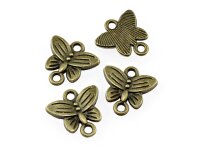 10 Verbinder "Butterfly" in antik bronzefarben