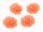 4 Cabochons "Seerose" in hellem orange, 16 x 18 mm