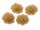 4 Cabochons "Seerose" in karamell, 16 x 18 mm