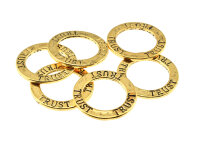 4 Ringe "Trust" antik goldfarben