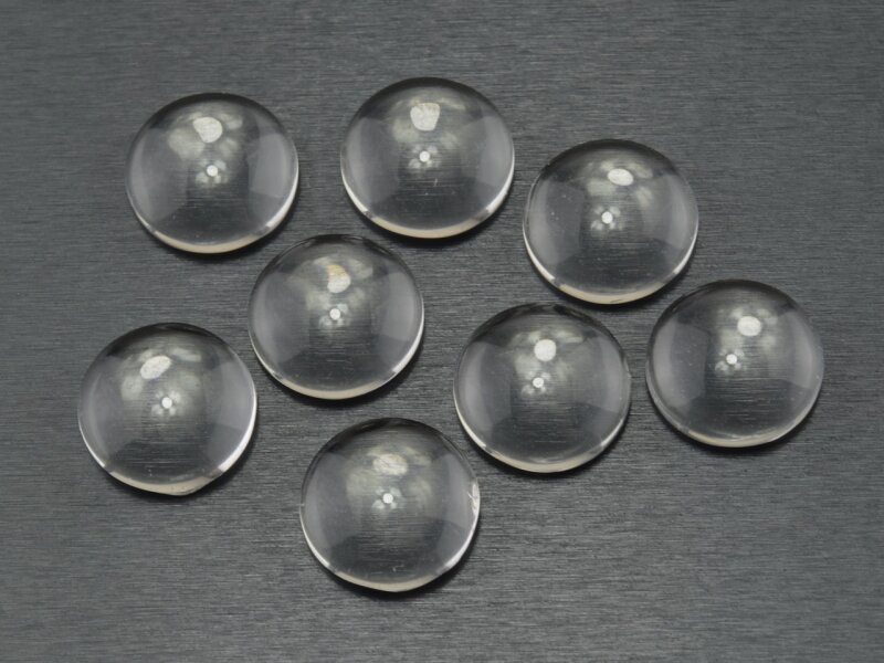 10 Cabochons 8 mm Glas klar