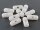 20 Bandstopper aus Acryl in weiß, 20 mm