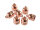 4 Endkappen "Glocke" für 8 mm Bänder in peachy roségoldfarben