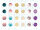 Motivbogen Glitter für Cabochons verschiedener Größen