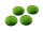 Cabochons aus Cateyeglas in smaragd grün 14 mm 6 Stück