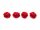 Cabochons als Seerose in rot 18x13 mm 4 Stück