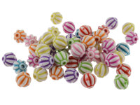 20 Perlen aus Acryl im Farbmix