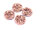 4 Cabochons "Eiskristalle" in rosé, 12 mm
