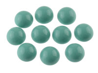10 Cabochons aus Acryl in türkis, 12mm