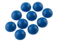 10 Cabochons aus Acryl in königsblau, 12mm