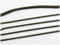 2 m feine Messingkette in vintage Bronze