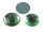 Glasschliffcabochon sparkle 18 mm in blassgrün 4 Stück