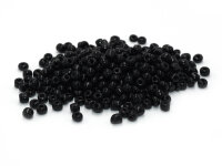 Rocailles Perlen 4 mm in schwarz 300 Stück